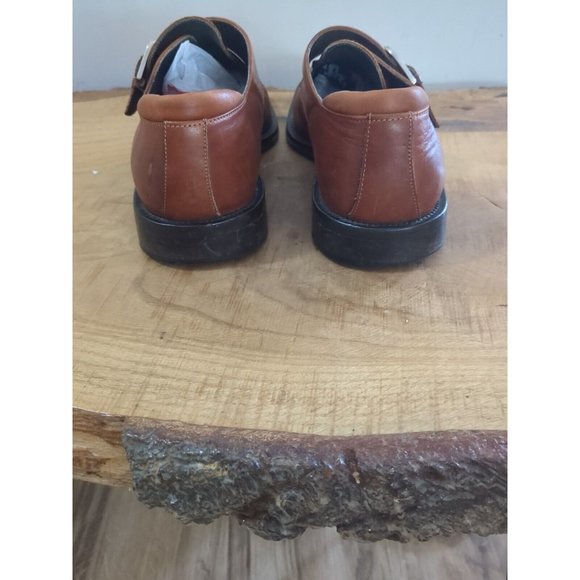 DONALD PLINER Italy Brown Dress Shoes Men’s Size 11M CLEAN Buckles Flap Colored